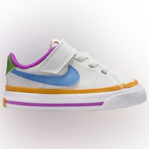 Nike Court Legacy and Tennis Shoe Sneakers Toddler Girl 11C Retro Swoosh - Picture 2 of 13